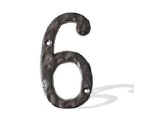 Cast Iron Metal House Numbers Mail Box Number, 5.5Inch Sturdy Heavy Embossed House Address Plaque Numbers 0 to 9 for Indoor Outdoor for DIY Projects Hanging Wall Sign Letters Décor