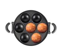 Cast Iron Mini Cake Pan - 7 Cavity Muffin Tray, High Performance Baking Tray | Round Cupcake for Oven Consumption, Pancake Whoopie Cake Maker, Rust-Resistant Dessert Bakeware for Kitchen