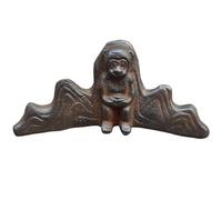 Cast Iron Monkey Pen Holder, Retro Style Brush Rest for Calligraphy, Rustic Desk Decor & Collectible Folk Art