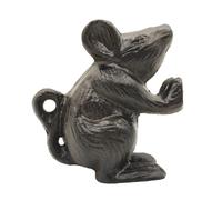 Cast Iron Mouse Door Stopper, Rustic Heavy Duty Rat Doorstop, Black Mouse Bookend Decorative Statue, Animal Door Wedge for Home Office Patio Yard Garden Farmhouse,2.4 Ib