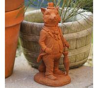 Cast Iron Mr Fox Garden Sculpture | Outdoor Wind in the Willows Statue Ornament