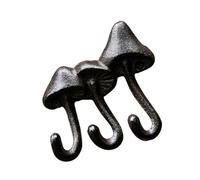 Cast Iron Mushroom Coat Hook Organizer with Antique Finish, C | Mounted Decor Rack for Foyer Bedroom Kitchen Grab-and-Go Items