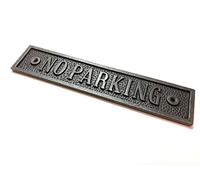 Cast Iron NO PARKING sign 220mm x 45mm