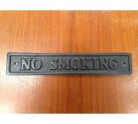 CAST IRON NO SMOKING SIGN