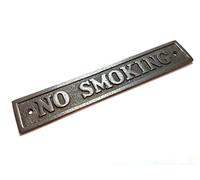 Cast Iron NO SMOKING sign 230mm x 40mm