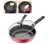 Cast Iron Non-Stick Frying Pan, Dishwasher Safe Cookware, Compatible with Induction & Gas Stove, Multipurpose Skillet for Egg, Steak, Pancake and Daily Breakfast Cooking (24cm / 9.4in Without Lid)