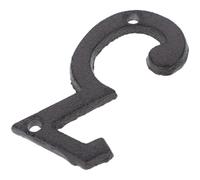 Cast Iron Number 5 for House Mailbox and Gate Pillars | Pre-drilled Screw Hole, Shiny Smooth Finish, Sl ontemporary Style, Numbering for Doors and Plaques
