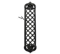Cast Iron Ornate Door Finger Plate Antique Iron Finish 252mm x 75mm (10" x 3"), Hand Made Victorian Style Push Plate for Interior Doors, Fixing Screws Included
