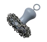 Cast Iron Pan Cleaner Scrubber, Metal Chain with Ergonomic Handle, Kitchen Brush for Cast Iron Pans - for Home, Grill, Dutch Oven, Griddle, Camping