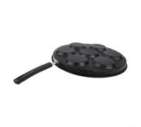 Cast Iron Pancake Pan Featuring 7 Separate Wells to Prevent Mixing and Maintain Individual Shape Integrity