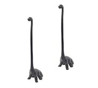 Cast Iron Paper Towel Holder Set of 2PCS, Decorative Kitchen Paper Stand, Bathroom Decor, Sturdy and Functional Home Stand for Floor or Countertop, Free Standing Toilet Paper Holder (Dinosaur)