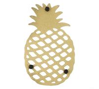 Cast Iron Pineapple Trivet, 8.66'' Decorative Metal Insulating Mat with Rubber Feet Non-slip Pad for Kitchen Countertop and Dining Table