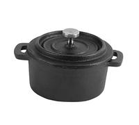 Cast Iron Pot, Dutch Oven Pot with Lid, Thick Design, Ergonomic for Pasta for Slow Cooking for BBQ (Diameter 10 cm)