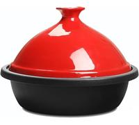 Cast Iron Pot - Nonstick Moroccan Casserole for Stew and Slow Cooking, Durable Ceramic Cookware