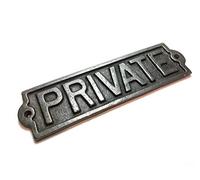 Cast Iron PRIVATE sign 210mm x 60mm