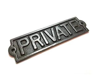 Cast Iron PRIVATE sign 210mm x 60mm