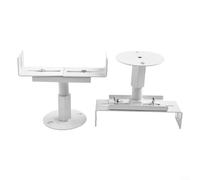 Cast Iron Radiator Support Feet, 8-13cm Adjustable Height, Aluminium Brackets Floor Standing Traditional Style, White Set Of 2, Cast Iron Radiator Legs