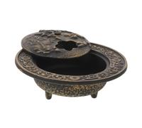 Cast Iron Resin Incense Burner Bowl for Ritual Smudging and Blessings