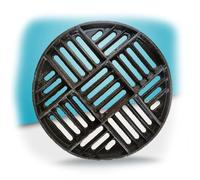 Cast Iron Round Drain Cover for Outdoor Use - Sewer Grate Replacement 45-70cm (21.7x1.2in) - Draina Solut for Gardens and Patios