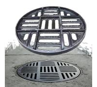 Cast Iron Round Drain Grate | Black, 20-70cm, for Garage and Garden Drainage: Round Cast Iron Grate(68x3cm/26.8x1.2in)