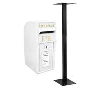 Cast Iron Royal Mail Post Box with Stand - White