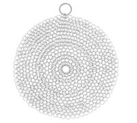 Cast Iron Scrubber 8 Inch Stainless Steel Scrubber Cast Iron Cleaner Cast Iron Cleaner Chainmail Scrubber Dish Scrubber Mesh Scourer for Skillets,Griddles,Pans or Woks, Dutch Oven