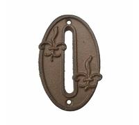 Cast Iron - Sign/Plaque - Traditional - House Number - ZERO (0)
