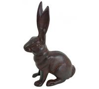 Cast Iron Sitting Bunny Rabbit Garden Patio Yard Large Doorstop Decorative Statue. 6.3 Inches Long by 10.2 Inches Tall by 3.5 Inches Wide