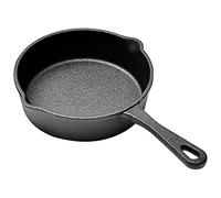 Cast Iron Skillet 5.5inch, Frying Pans with Double Drip-Spouts, for Stove, Oven, Grill Safe, Indoor and Outdoor Wok