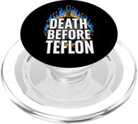 Cast Iron Skillet Cooking Death Before Nonstick Pan PopSockets PopGrip for MagSafe