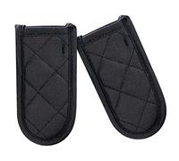 Cast Iron Skillet Handle Covers,Pot Handle Covers Heat Resistant,Pot Holders for Kitchen Heat Resistant,Machine Washable Handle Mitts 2 PCS(Black)