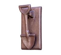 Cast Iron Spade Door Knocker 8x15x6cm Vintage Antique Style Wall Rustic Dark Brown Decor