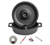 Cast Iron Stock Pot | Heavy Duty Non-Stick Cookware for Kitchen and | Multipurpose Dutch Oven for Grilling, Baking, Roasting, Roasting and Braising - Ideal for Outdoor Cooking