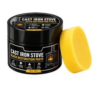 Cast Iron Stove Black Restoration Paste with Sponge, 50g