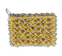 Cast Iron Stove Scrubber,Cast Iron Chainmail Scrubber,Multipurpose Cast Iron Kitchen Scrubber,Metal Stove Scrubber,Portable Chain Scrubber for Dutch Ovens