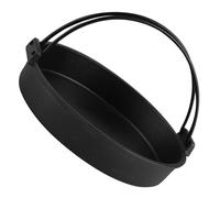 Cast Iron Sukiyaki Pot Thickened Round Black Double Handle