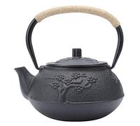 Cast Iron Teapot 900ml Japanese Style Tea Kettle Tetsubin Stove Bamboo Plum Pattern Tea Pot Small Water Kettle with Infuser Teahouse Supplies for Loose Leaf and Tea Bags