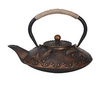 Cast Iron Teapot, 900ml Retro Koi Fish Tetsubin Japanese Tea Kettle Loose Leaf Tea Pot with Handle Strainer and Lid for Household Teahouse
