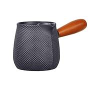 Cast Iron Teapot, Ergonomic Wooden Handle, 600ml, Tea Kettle, Kitchen Elegant Pot, Elegant Rustic Design, for Home Kitchen Hotel Restaurant and Office