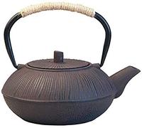 Cast Iron Teapot with Infuser, Durable Stainless Steel, Hammered Design, 780ml Capacity - Black Kettle