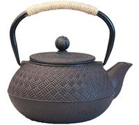 Cast Iron Teapot with Infuser, Durable Stainless Steel, Hammered Design, 780ml Capacity - Black Kettle