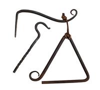 Cast Iron Triangle Dinner Bell with Hanging Bracket