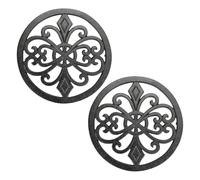 Cast Iron Trivet, 8.3in Dinning Table Decor, Metal Trivet, Metal Trivets for Hot Dishes, Metal Trivets for Hot Pots and Pans (black)