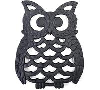 Cast Iron Trivet, Cute Fish Owl Shaped Metal Trivet, Decorative Metal Table Trivet for Kitchen Cooking (B)