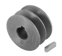 Cast Iron V-Belt Pulley Type Double Groove Motor Pulley for Heavy Power Device Accessories for Duty Dual Slot Belt Suitable for a V-Belt for Design Timing Plus (58x30x19mm)