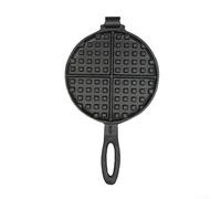 Cast Iron Waffle Maker Stove Top Non-Coated Round Cast Iron Waffle Pan Designed For Gas Stoves Suitable For Home Baking And Outdoor Food Service(20cm)