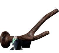 Cast Iron Wall Hook, Vintage Rustic Branch Design for Coat Jacket, Decorative Heavy Duty Hanger with Screws Anchors, Five Point Five Inch Long