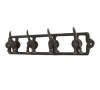 Cast Iron Wall Mount 4 Dogs Tails Hooks
