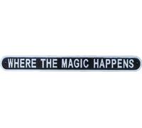 Cast Iron Wall Sign 'Where The Magic Happens', Decorative Plaque