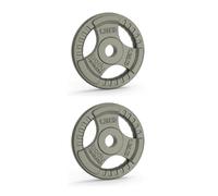Cast Iron Weight Plates 1" Standard Tri Grip Pairs 2 x 1.25kg